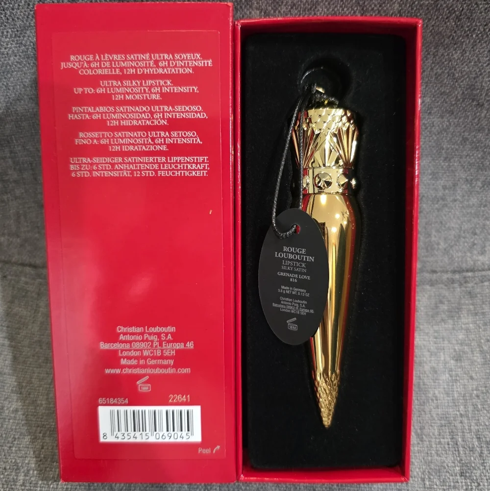 Christian Louboutin Rouge Silky Satin Lipstick Grenade Love 816 - Picture 2 of 4